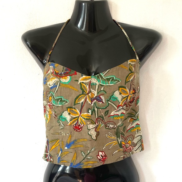 Banana Republic Linen Meridian Tie Back Crop Top - Picture 4 of 10